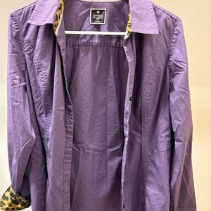 Express Lavender Women's Blazer with Leopard Accents